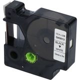 PrintAbout - Dymo Tape - Zwart op Wit - 12 mm