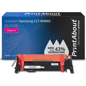 PrintAbout  Toner CLT-M406S (SU252A) Magenta geschikt voor Samsung