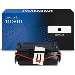 PrintAbout huismerk Toner T650H11E Zwart Hoge capaciteit Geschikt voor Lexmark