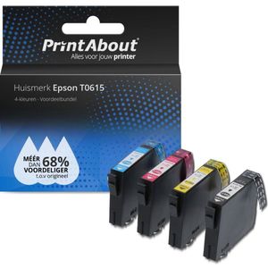 PrintAbout - Inktcartridge / Alternatief voor de Epson T061140 / 4 Kleuren