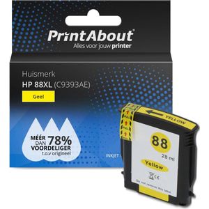 PrintAbout huismerk Inktcartridge 88XL (C9393AE) Geel Hoge capaciteit Geschikt voor HP