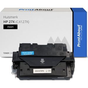 PrintAbout huismerk Toner 27X (C4127X) Zwart Geschikt voor HP