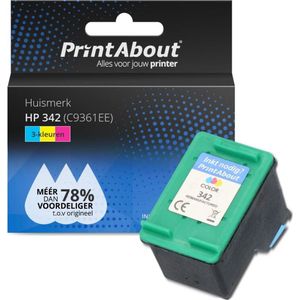 PrintAbout huismerk Inktcartridge 342 (C9361EE) 3-kleuren Geschikt voor HP