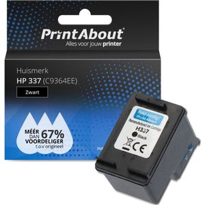 PrintAbout huismerk Inktcartridge 337 (C9364EE) Zwart Geschikt voor HP