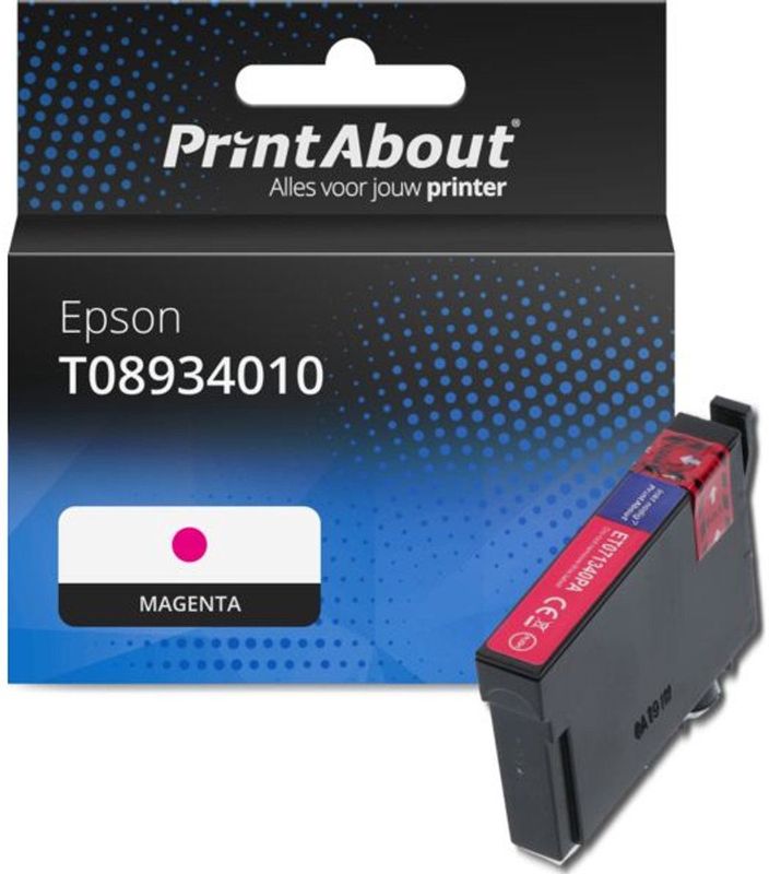 PrintAbout - Inktcartridge T08934010 - Magenta - Geschikt voor Epson