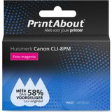 PrintAbout huismerk Inktcartridge CLI-8PM Foto-magenta Geschikt voor Canon