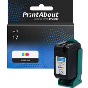 PrintAbout huismerk Inktcartridge 17 (C6625A) 3-kleuren Geschikt voor HP