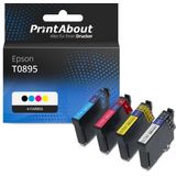 PrintAbout - Inktcartridge - Alternatief voor Epson T08914010 - 4-Kleuren - 16,3ml
