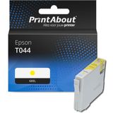 PrintAbout - Inktcartridge T044 - Geel - Geschikt voor Epson