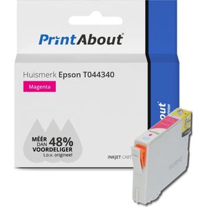 PrintAbout huismerk Inktcartridge T044 (C13T044340) Magenta Geschikt voor Epson
