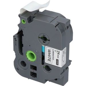 PrintAbout huismerk Tape TZe-251 Zwart op wit (24 mm) geschikt voor Brother