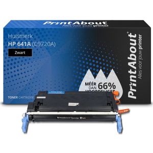 PrintAbout huismerk Toner 641A (C9720A) Zwart Geschikt voor HP