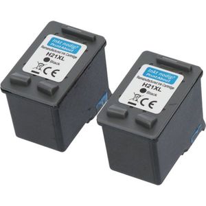 PrintAbout - Inktcartridge / Alternatief voor de HP C9351AE (nr 21) / Zwart 2-pack