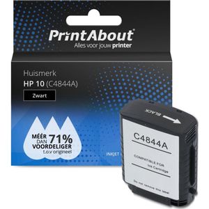 PrintAbout  Inktcartridge 10 (C4844A) Zwart geschikt voor HP