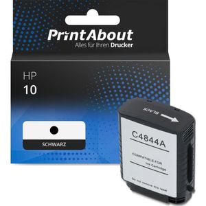 PrintAbout huismerk Inktcartridge 10 (C4844A) Zwart Geschikt voor HP