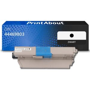 PrintAbout - OKI 44469803 - Toner - Zwart - Huismerk