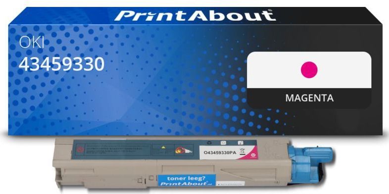 PrintAbout - Toner Magenta - Huismerk - Voor OKI 43459330