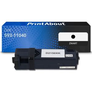 PrintAbout huismerk Toner 593-11040 (N51XP) Zwart Geschikt voor Dell