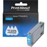 PrintAbout huismerk Inktcartridge T70224010 Cyaan Geschikt voor Epson
