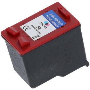 PrintAbout - Inktcartridge 58 - Foto Kleuren - Geschikt voor HP