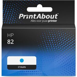 PrintAbout huismerk Inktcartridge 82 (C4911A) Cyaan Geschikt voor HP