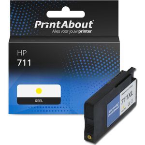 PrintAbout - Inktcartridge 711 - Geel - Geschikt voor HP - 80 ml