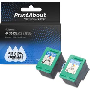 PrintAbout - Inktcartridge / Alternatief voor de HP CB338EE (nr 351XL) / 3 Kleuren