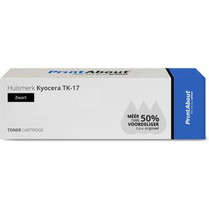 PrintAbout huismerk Toner TK-17 Zwart Geschikt voor Kyocera