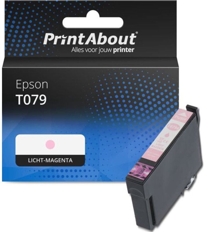 PrintAbout - Inktcartridge - Licht-magenta - Geschikt voor Epson