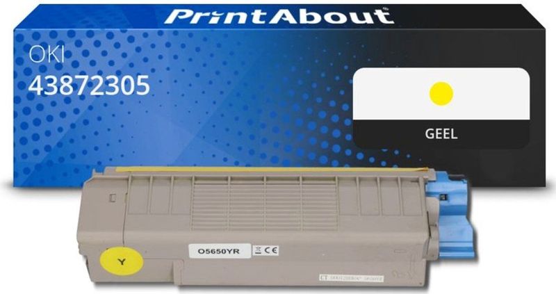 Huismerk - OKI 43872305 - Toner - Geel - Meer Inkt