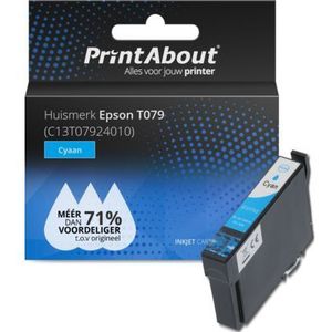 PrintAbout  Inktcartridge T079 (C13T07924010) Cyaan geschikt voor Epson