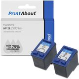 PrintAbout - Inktcartridge - Alternatief voor HP C8728A - 3 Kleuren - 20ml
