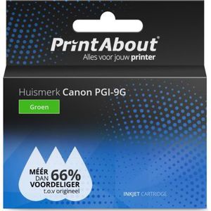 PrintAbout  Inktcartridge PGI-9G Groen geschikt voor Canon