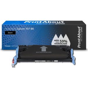 PrintAbout  Toner 707 BK Zwart geschikt voor Canon