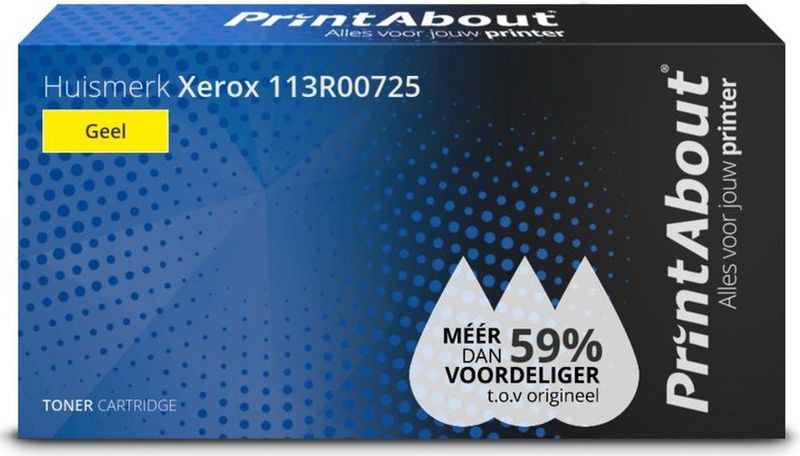 PrintAbout huismerk Toner 113R00725 Geel Geschikt voor Xerox