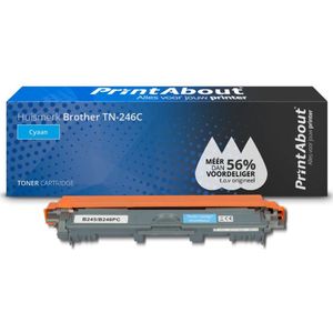 PrintAbout huismerk Toner TN-246C Cyaan Hoge capaciteit Geschikt voor Brother