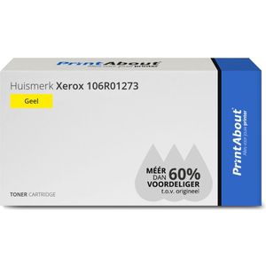 PrintAbout huismerk Toner 106R01273 Geel Geschikt voor Xerox