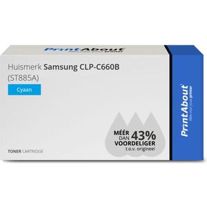 PrintAbout - CLP-C660B - Toner - Cyaan - Compatibel met Samsung