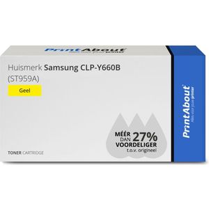 PrintAbout - CLP-Y660B - Toner - Geel - Compatibel voor Samsung