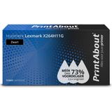 PrintAbout  Toner X264H11G Zwart Hoge capaciteit geschikt voor Lexmark