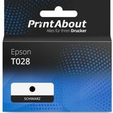 PrintAbout - Epson T028 Inktcartridge - Zwart - Huismerk