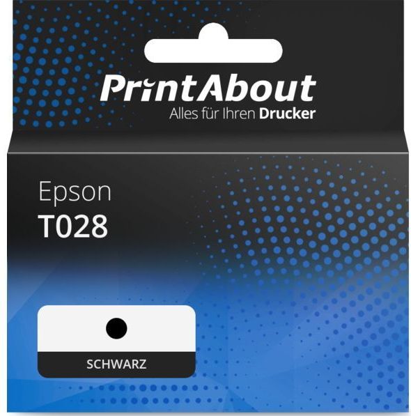 PrintAbout - Epson T028 Inktcartridge - Zwart - Huismerk