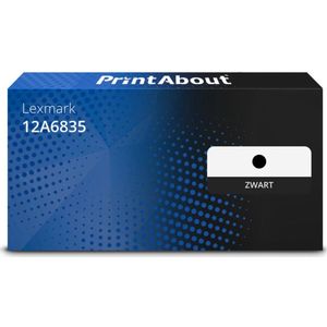 PrintAbout - Alternatief voor Lexmark 12A6835 - Toner - Zwart