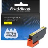 PrintAbout  Inktcartridge 26XL (C13T26344012) Geel Hoge capaciteit geschikt voor Epson