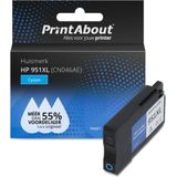 PrintAbout huismerk Inktcartridge 951XL (CN046AE) Cyaan Hoge capaciteit Geschikt voor HP