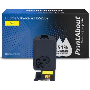 PrintAbout huismerk Toner TK-5230Y Geel Geschikt voor Kyocera
