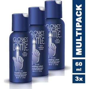 Gloves In A Bottle (GIAB) | Voordeelverpakking |Beschermende, hydraterende en herstellende Lotion | Eczeem, Droge Huid, Psoriasis | 3 x 60 ml