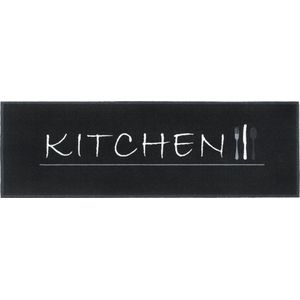 MD Entree - Keukenloper - Cook&Wash - Kitchen Black - 50 x 150 cm