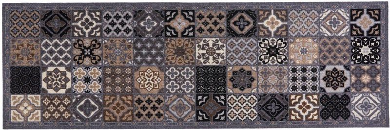 MD Entree - Keukenloper - Keukenmat - Vloerkleed - Antislip - Machinewasbaar - Absorberend - Cook&Wash - Patchwork Tiles - 50 x 150 cm