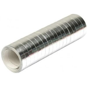 Serpentine rollen metallic zilver 4 meter - Serpentines